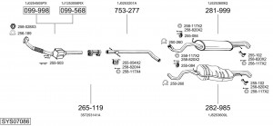 Предглушитель выхлопных газов 283255 BOSAL