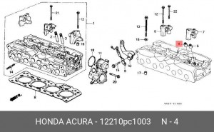 Уплотнительное кольцо, стержень кла 12210-PC1-003 HONDA