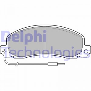 Комплект тормозных колодок, диско LP504 DELPHI