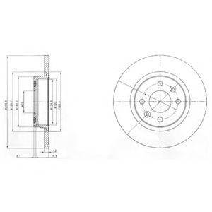 Тормозной диск BG4045 DELPHI