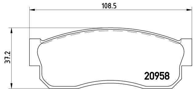 Комплект тормозных колодок, диско P 56 011 BREMBO