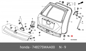 Деталь 74827SWAA00 HONDA
