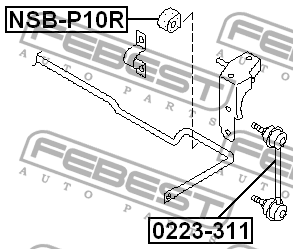 Втулка стабилизатора NSB-P10R FEBEST