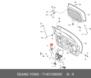 Деталь 7143108000 SSANG YONG
