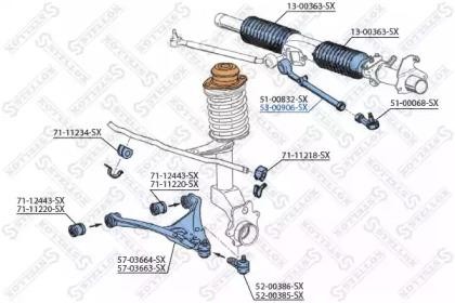 Тяга рулевая 53-00906-SX STELLOX