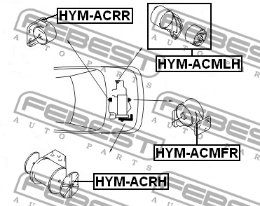 Подушка двигателя HYM-ACRR FEBEST