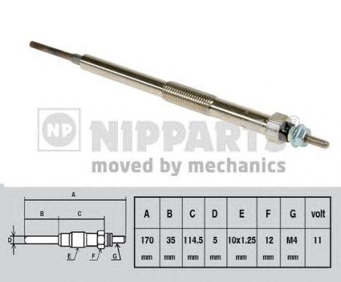 Свеча накаливания J5715010 H B JAKOPARTS NIPPARTS