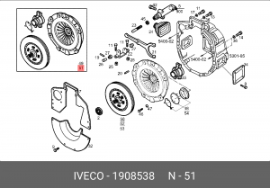 Комплект сцепления 1908538 IVECO