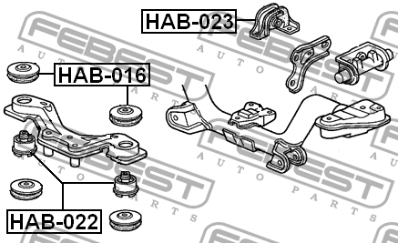 Опора дифференциала HAB-016 FEBEST