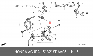 Стойка стабилизатора 51321SDAA05 HONDA