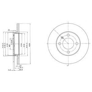Тормозной диск BG2116 DELPHI
