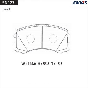 Колодки тормозные дисковые SN127 ADVICS