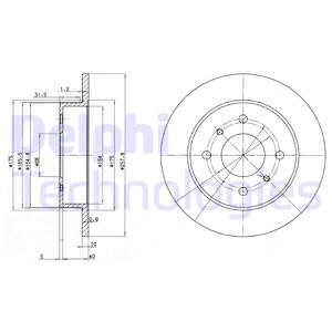 Тормозной диск BG2633 DELPHI