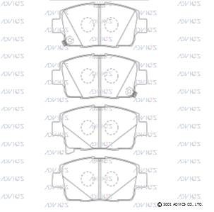 Колодки тормозные дисковые SN130P ADVICS
