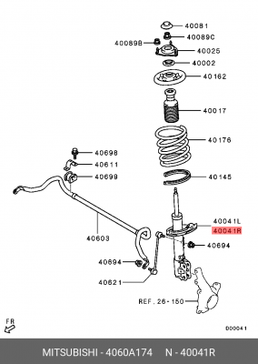 Амортизатор 4060A174 MITSUBISHI