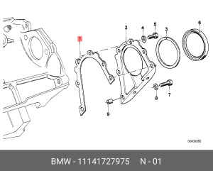 Крышка подшипника, Коленчатый вал 11 14 1 727 975 BMW