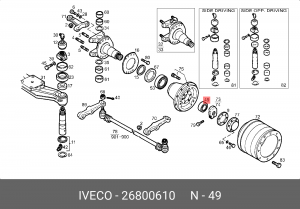 Подшипник ступицы колеса 26800610 IVECO