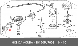 Коммутатор, система зажигания 30120PJ7003 HONDA