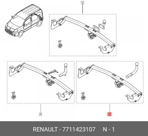 Прицепное оборудование 7711423107 RENAULT