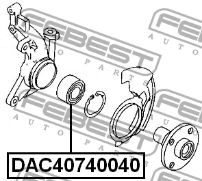 Подшипник ступицы колеса DAC40740040 FEBEST