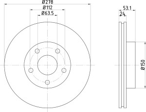Тормозной диск MDC842 MINTEX