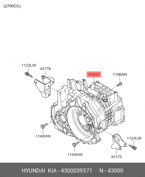 Коробка передач механическая 4300039371 HYUNDAI KIA