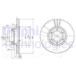 Тормозной диск BG3553 DELPHI