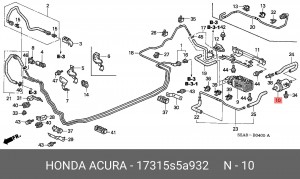 Фильтр топливный 17315S5A932 HONDA