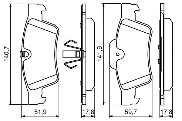 Колодки тормозные дисковые 0 986 494 256 BOSCH