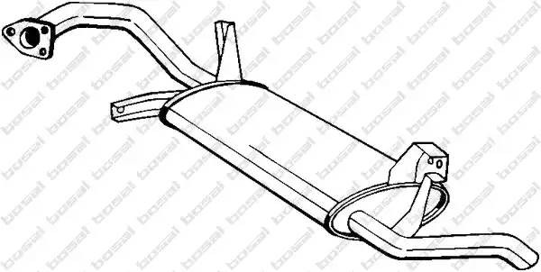 Глушитель выхлопных газов конечный 279739 BOSAL