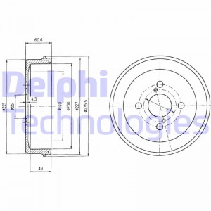 Тормозной барабан BF412 DELPHI