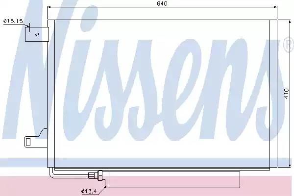 Конденсатор, кондиционер 94911 NISSENS