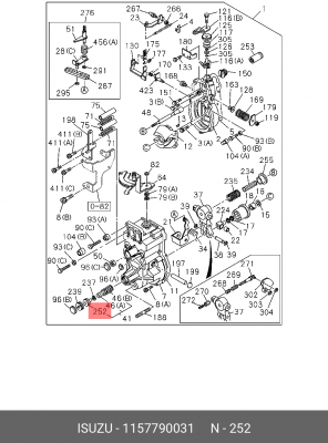 Комплект направляющей гильзы 1-15779-003-1 ISUZU