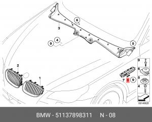 Эмблема 51 13 7 898 311 BMW