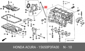 Щуп маслоизмерительный ДВС 15650P3FA00 HONDA