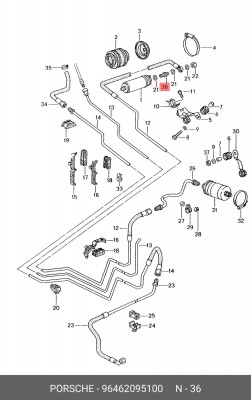 Ремкомплект, распределитель зажигания 96462095100 PORSCHE