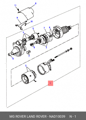 Стартер NAD10039 MG ROVER LAND ROVER