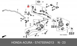Датчик, частота вращения колеса 57475S9A013 HONDA