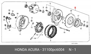 Генератор 31100PC6004 HONDA