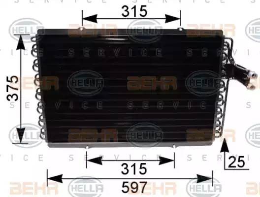 Конденсатор, кондиционер 8FC351036051 HELLA