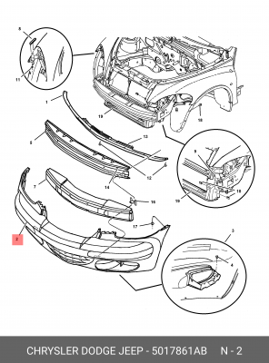Буфер 5017 861AB CHRYSLER