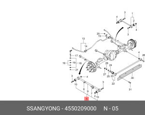 Сайлентблок 4550209000 SSANG YONG