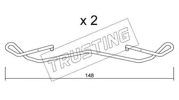Комплектующие, колодки дискового тормоза KIT100 TRUSTING