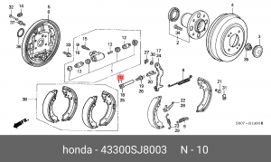 Колесный тормозной цилиндр 43300SJ8003 HONDA