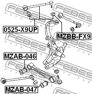 Сайлентблок MZAB-046 FEBEST