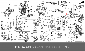 Датчик угла наклона фар 33136TL0G01 HONDA