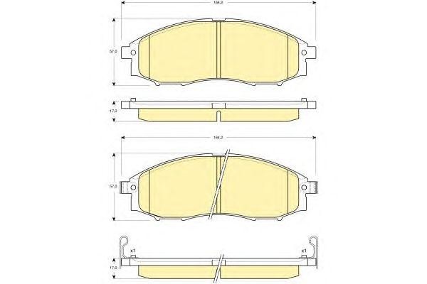 Комплект тормозных колодок, диско 6133409 GIRLING