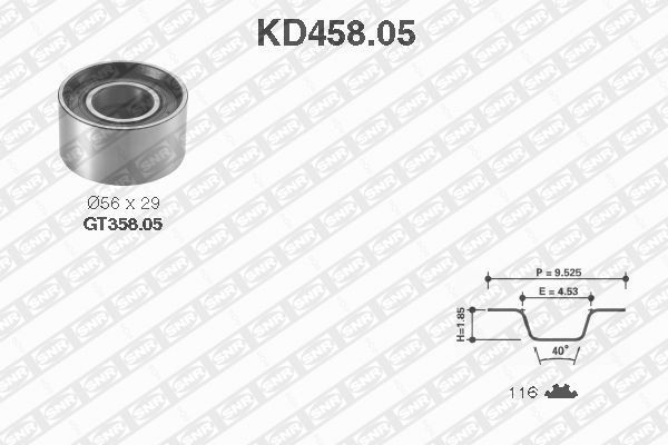 Комплект ремня ГРМ KD458.05 NTN SNR