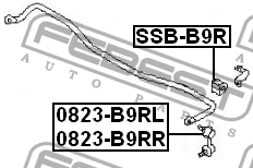 Втулка стабилизатора SSB-B9R FEBEST