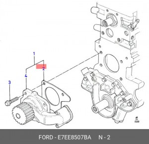 Прокладка E7EE8507BA FORD